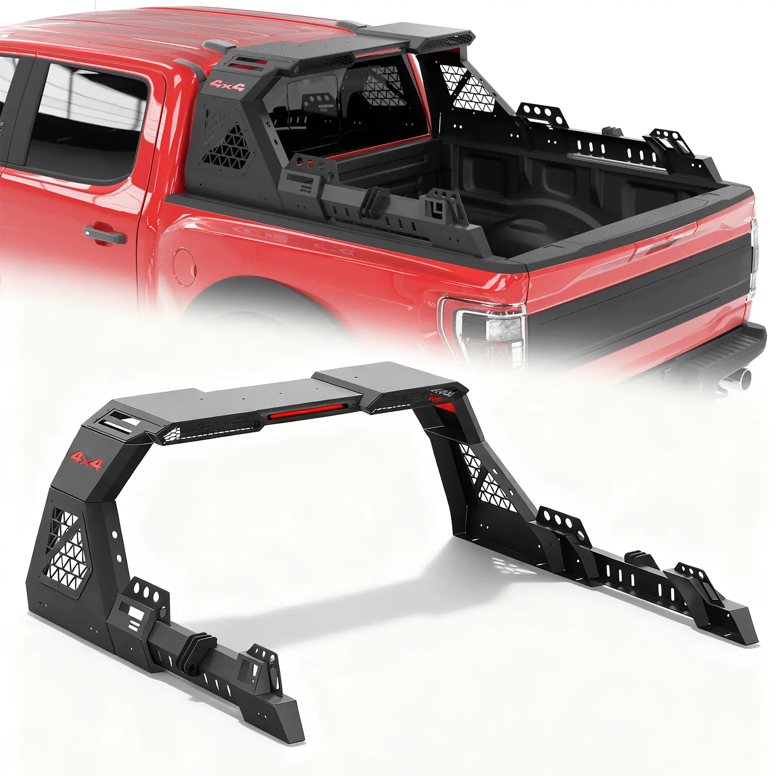 Roll Bar for Full Sizes & Mid Size Pickup Trucks,Universal Truck Bed Adjustable Sport Roll Bar Compatible with Toyota Tacoma,Tundra,Ram 1500/2500/3500,Ford F-150/F-250/F-350,Chevy Silverado,GMC Sierra fathersdaygift, Vehicle Accessories, Gmc Accessories,,