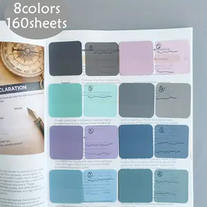 8/16pcs Mini Small Transparent Sticky Notes, Colorful Message Stickers, Book Notes Memo Magazine Reading Stickers,  Transparent Imitation Water Can Be Written