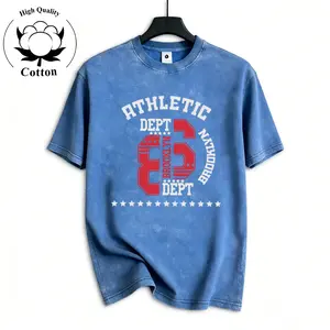2026 Summer Men's Shirt: High-Quality Cotton Vintage Distressed Unisex T-Shirt | Relaxed Fit Short Sleeve with "ATHLETIC DEPT" & Brooklyn Number 6 Graphic | Retro American Sportswear Top | Perfect Gift for Streetwear Fans & Athletic Style Enthusiasts