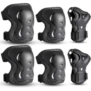 /Youth/Adult  Pads Elbow Pads with Wrist Guards Protective Gear Set 6 Pack for Roller Skating Skateboard Cycling Skating  Scooter Riding