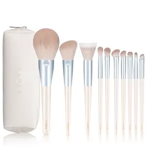 LADES Snow Beauty Makeup Brush Set, 10-Piece Collection, Sub-Brand of MSQ, Ideal for Professional & Home Use