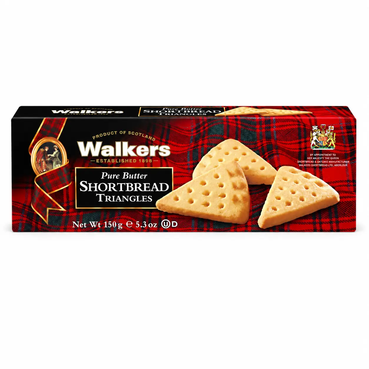 Walkers Traditional Shortbread Triangles, 5.3 oz Coffee Snacks, Classic Biscuit Treats