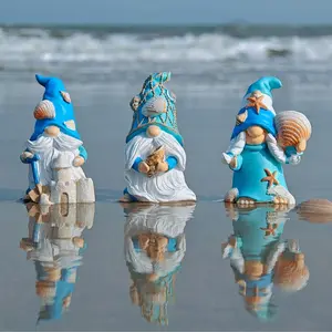 Hodao 2026 Coastal Gnome Resin Figurines  | Exquisite Handcrafted Beach Elements | Charming Desktop/Patio Decor & Gift