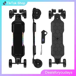 【Summervibes】Hopcycle 3000W Off Road Electric Skateboard with Ambient Light & Remote Control,Campus  Electric Skateboard with Remote, Top Speed Up to 32 Mph, 4 Speed Smooth Braking, Easy Carry Handle Design, Suitable for Adults & Teens Dealsforyou