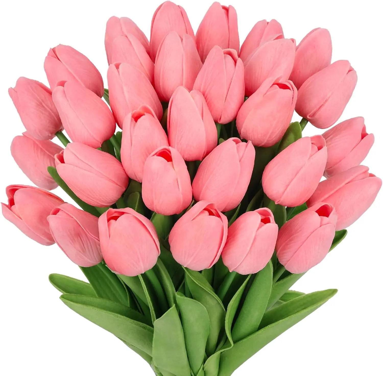 12/24 Pcs Artificial Tulips, Featuring Realistic Yellow Blooms with Vibrant Green Stems and Leaves. Ideal for Home Decor, Wedding and Engagement Decorations, Parties, Living Rooms, Tabletops, Rooms, Kitchens, Vase Fillers, Garden Landscaping, and Holiday