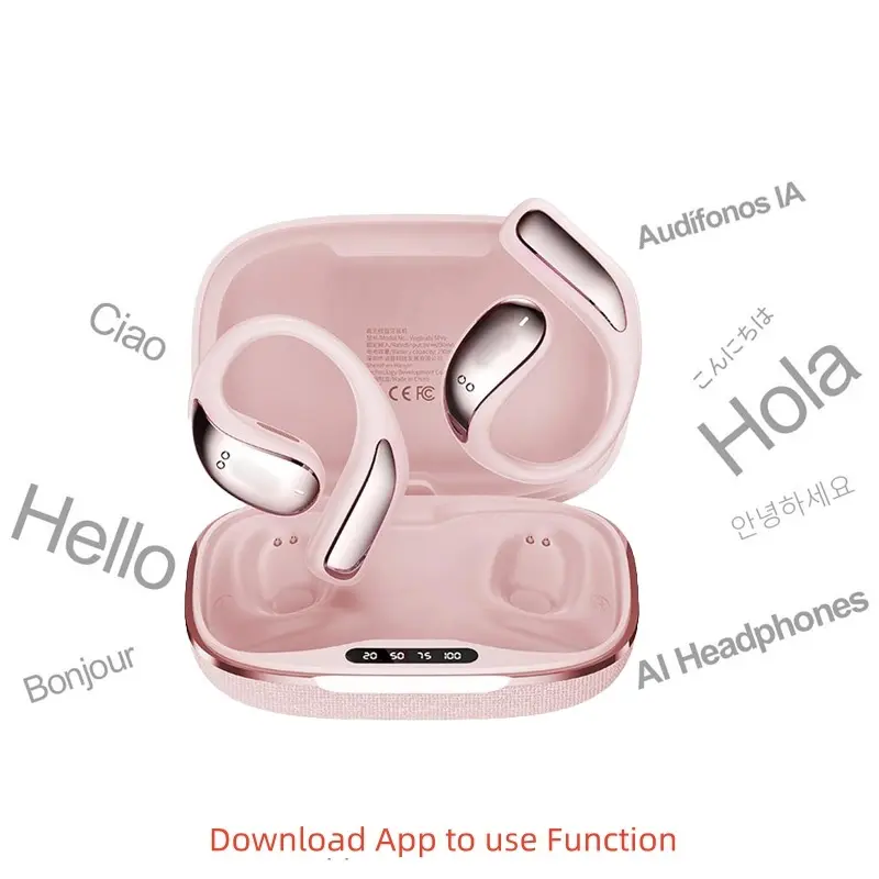 【Free shipping】 Vogbuds 5 Pro OWS Smart Voice Assistant Headset,Dynamic Stereo Sound Earbuds with ENC Call Noise Canceling Mic, Digital Battery Display