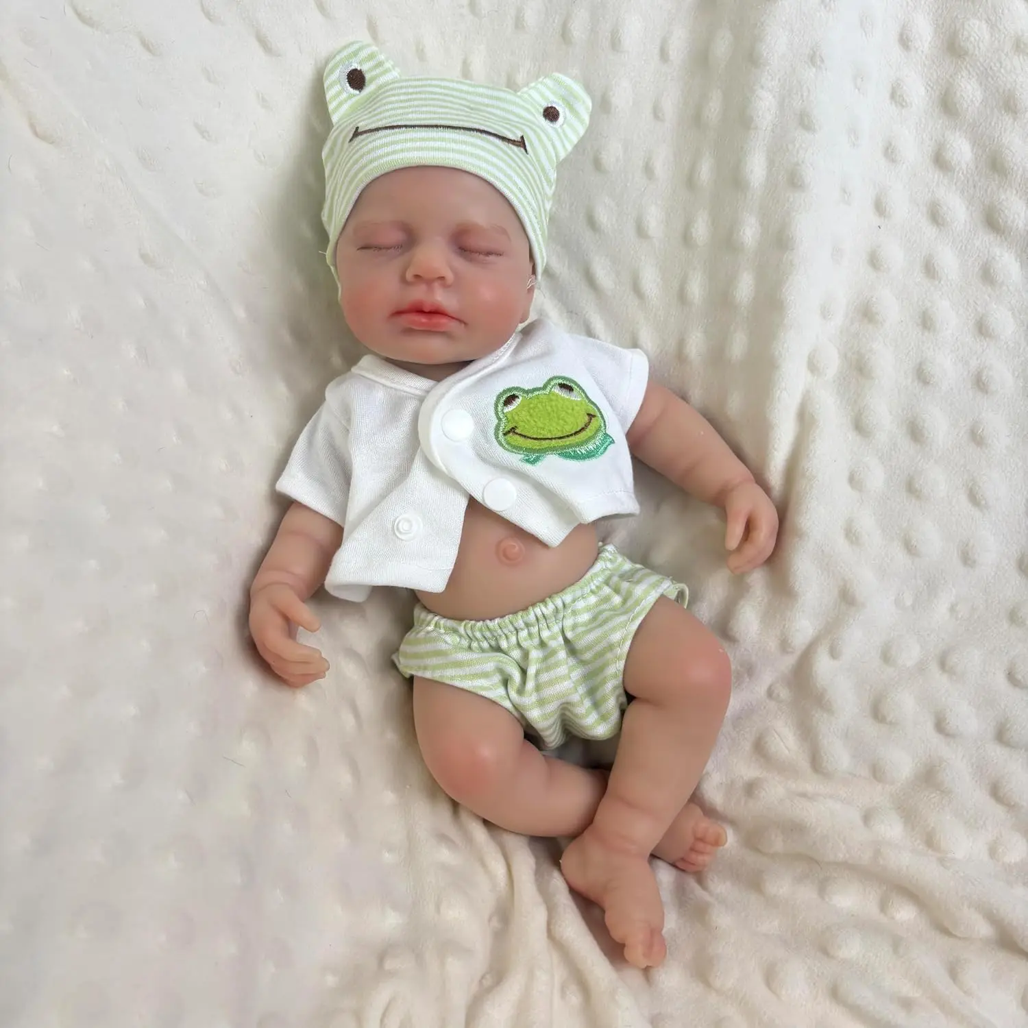 12 In Realistic Reborn Baby Dolls Boy Full Body Silicone Newborn Baby Doll Lifelike Baby Dolls for Kids & Collectors Xmas Birthday Gift(Boy Doll)