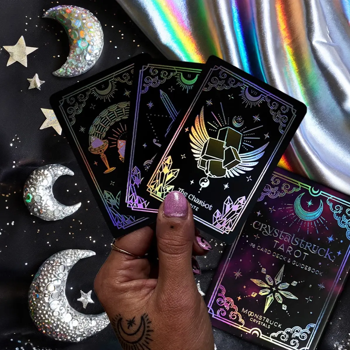 MINI SILVER Crystalstruck Tarot Card Deck (Limited Edition) crystal tarot card game