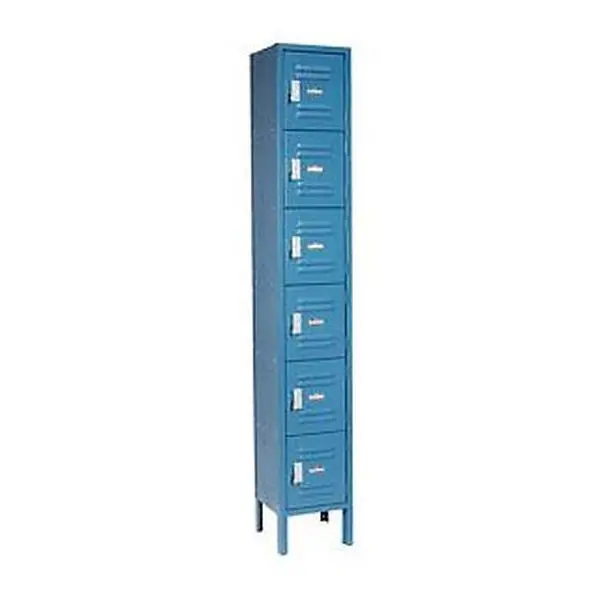 Nexel Industries I6126KDBL Ready to Assemble 6 Tier & 6 Door Locker, Blue - 12 x 12 x 12 in.