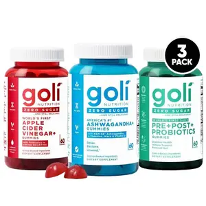 Zero Sugar Best Seller Trio - World's First 3-in-1 Pre, Post, Probiotic, Apple Cider Vinegar with Vitamin B12 and Probiotics To Address Bloating, Ashwagandha & L-Theanine, Vitamin D gummies. Gluten-Free, Vegan, Non-GMO & Gelatin-Free