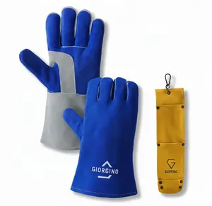 Leather Welding Bib / Protective Welding Gear – Side Split Cowhide, Kevlar Stitching, Heat & Spark Resistant with Padded Lining
