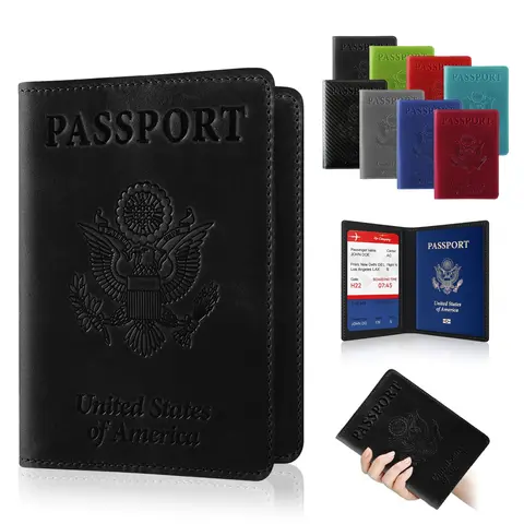 Ciana Chic Embossed Passport Cover & Travel Document Holder Combo, Airline-Compatible Travel Accessory with Built-In Organizer, CDC Vaccine Card Holder, Durable for Boarding Passes, Hotel Keys, Crumple Protection
