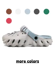 Unisex Anti-Slip Wear-Resistant Toe-Cap Clogs: Soft EVA Material, Beach/Commute Dual-Use Shoes