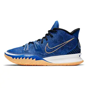 Nike Kyrie 7 EP Sisterhood Round-Toe Mid-Top Performance Basketball Shoes Unisex Black Blue China Edition