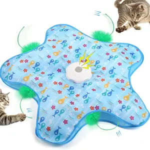 Smart Interactive Cat Toy, Automatic Kitten Plaything, Rechargeable Durable Hide-And-Seek Toy, 3 Interaction Modes, Indoor Use