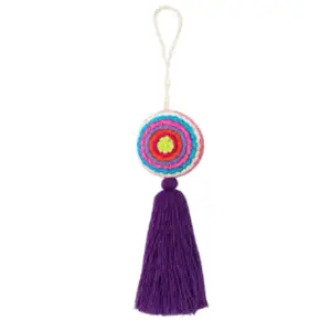 Mexican embroidered charm or pom pom.