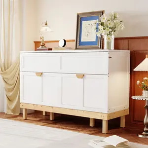 Queen Size Murphy Bed, White Queen Size Murphy Bed, White
