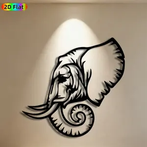1pc Elephant Metal Wall Art, Majestic Elephant Statue Mural, Ideal Gift for New Year, Christmas, Elephant Decor Enthusiasts, Weather-Resistant Metal Wall Decor , Perfect for Living Room Wall & Garden Fence, Exquisite Outdoor & Indoor Wall Ornament