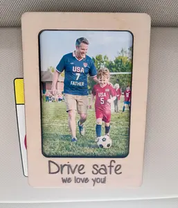 Personalized Car Picture Holder, Car Visor Clip, Picture Frame For Car, Photo Frame, "Drive Safe", Custom Car Picture, Gifts For Dad, Grandpa, Father's Day, Memory Keep