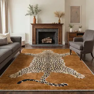 【Summervibes】GENIMO Carpet – Soft, Non-Slip, Pet Friendly, Machine Washable Area Rug, Floor Rug Perfect for Living Room, Bedroom, Kitchen, Hallway, Modern Home Decor ,ARN1766-BROWN