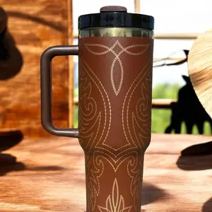 Boot Stitch Tumbler - Perfect for Your Drinks - Bottle, Drinkware