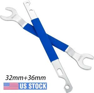 2Pcs Fan Clutch Wrench Set, 32mm & 36mm Wrenches,Water Pump Pulley Holder for Ford,BMW,GM,Chevrolet,Blue