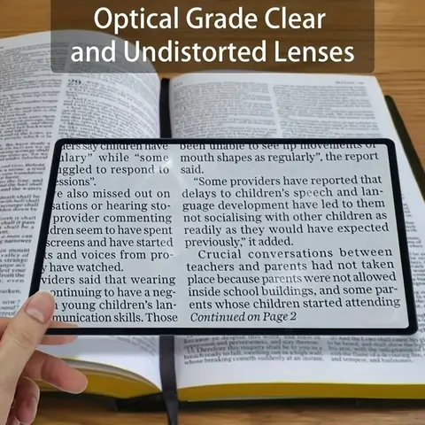 Ultra-Thin Large Lens Magnifying Glass, Ideal for Reading Newspapers, Focused Light Amplification, Essential Tool for Clear Vision, Office Stationery, Office Desk Supplies, Office Accessories, Office Essentials