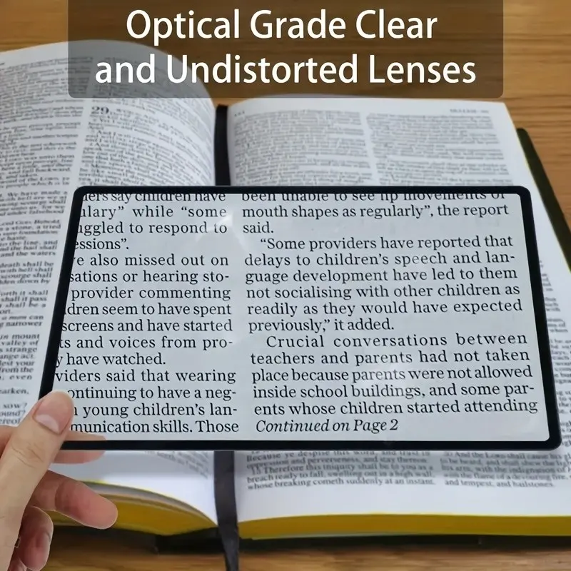 Ultra-Thin Large Lens Magnifying Glass, Ideal for Reading Newspapers, Focused Light Amplification, Essential Tool for Clear Vision, Office Stationery, Office Desk Supplies, Office Accessories, Office Essentials
