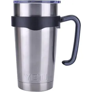 Tumbler Handle for 20 oz   Cooler Cup, Rtic Mug, Sic, Ozark Trail Grip and  (20 Oz, Black)