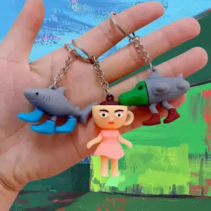 8pc Italian Brainrot Animals Cute AI Generated Keychains, Fantasy Collectible Mini Gifts for Halloween, DIY Car Accessories & Decorations