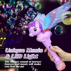 Bubble Wands for Kids Ages 3 Unicorn Toys Princess Wand Outdoor Party Birthday Gifts Purple Bubble Wand, Handheld Bubble Maker, Bubble Blower, Bubbles Kids Toys Bubble Machine