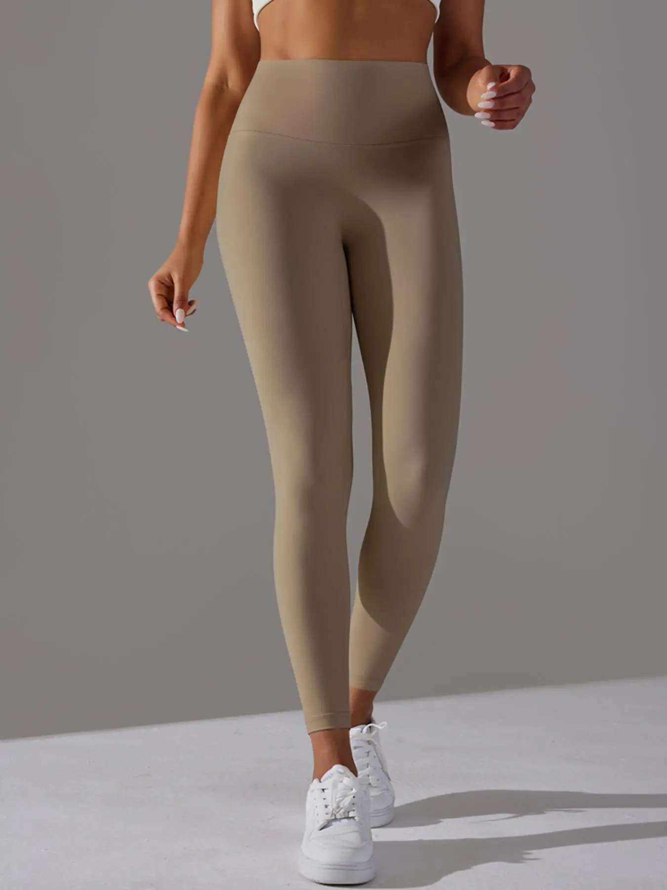 Women's Solid High Waist Sports Leggings, Casual Comfy Breathable Athletic Skinny Pants for Yoga Gym Workout, Ladies Sportswear for Indoor Outdoor Wear, Bottom, Skinny Yoga Bottoms, Seamless Yoga Leggings, High Waisted Legging, Activewear Bottoms