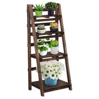 4-Tier Foldable Wooden Plant Stand 