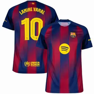 Unisex Soccer Barcelona Team Lamine Yamal Champions League Playoffs 2025/26Home Stadium Replica Jersey - Blue