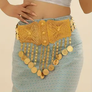 1pc Vintage Golden-ne Multi-Layer Belt with Bird Pendant - Adjustable Metal Belly Dance Waist Belt for Women, Ideal for Casual Outings and Festive Occasions, Festive Accessory | Vintage Belly Dance Accessory | Adjustable Waist Belt