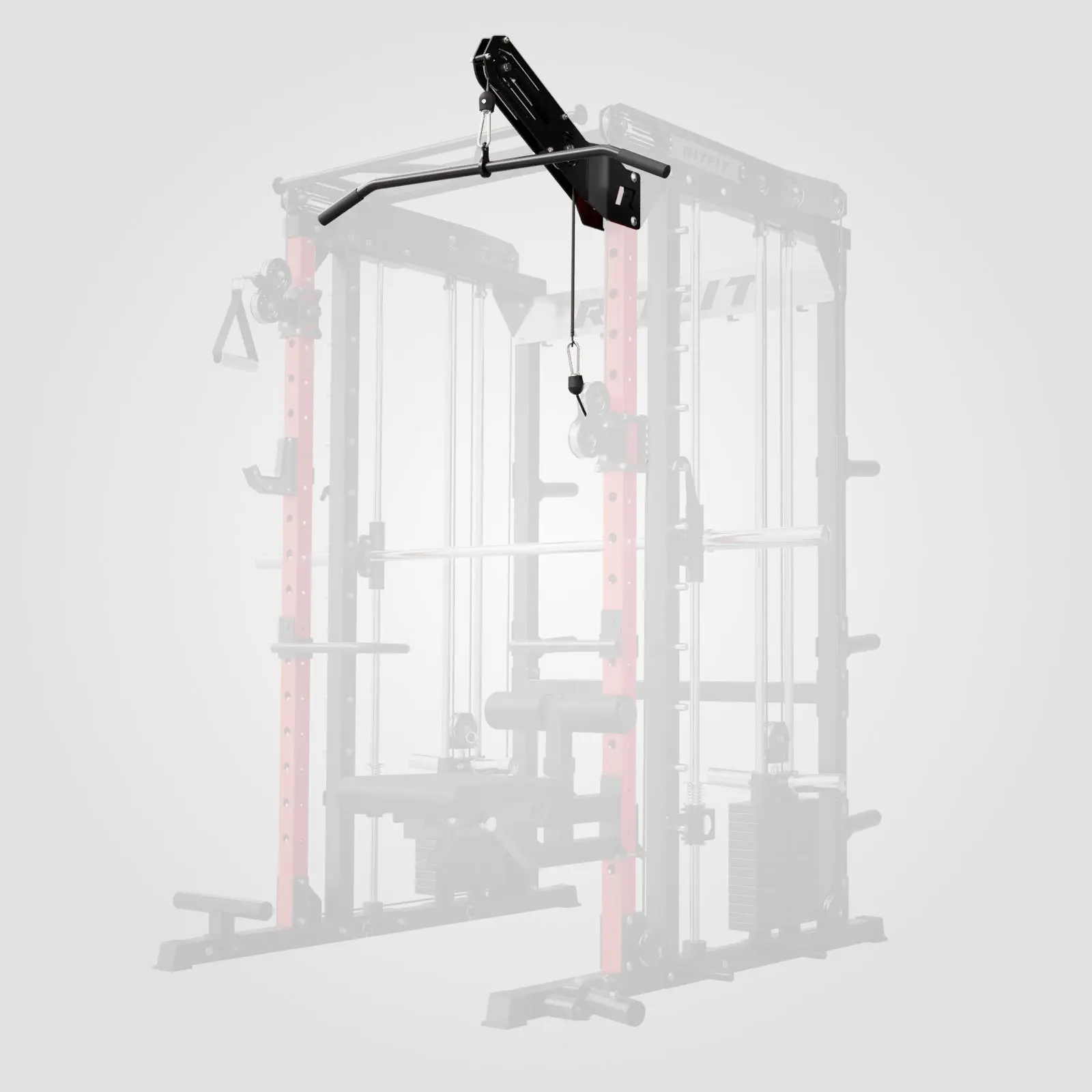 RITFIT LPM2 High Row Pulldown Attachment for M2 Power Rack, Durable Steel Screw-Mounted Unisex Accessory with Secure Fit & Stability, Adjustable Strength Training Equipment for High Pulls