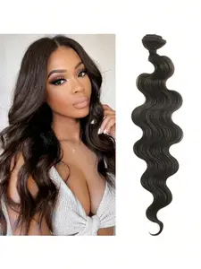 Body Wave Bundle Hair Synthetic Extension, 22 Inches, for Women, Daily Use, Party, Cosplay, Synthetic Hair Weave Bundle