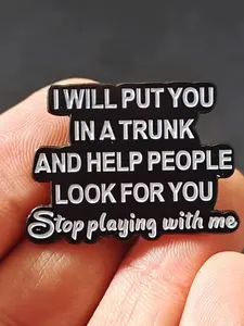 Funny Slogan Enamel Pin, Cute Brooch, Fashion Accessories for Women & Men, Trendy All-match & Exquisite Brooch for Birthday Gift, Durable Metal Pins