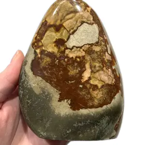 Large Polychrome Jasper Crystal Free Form Shaped Crystal Decor