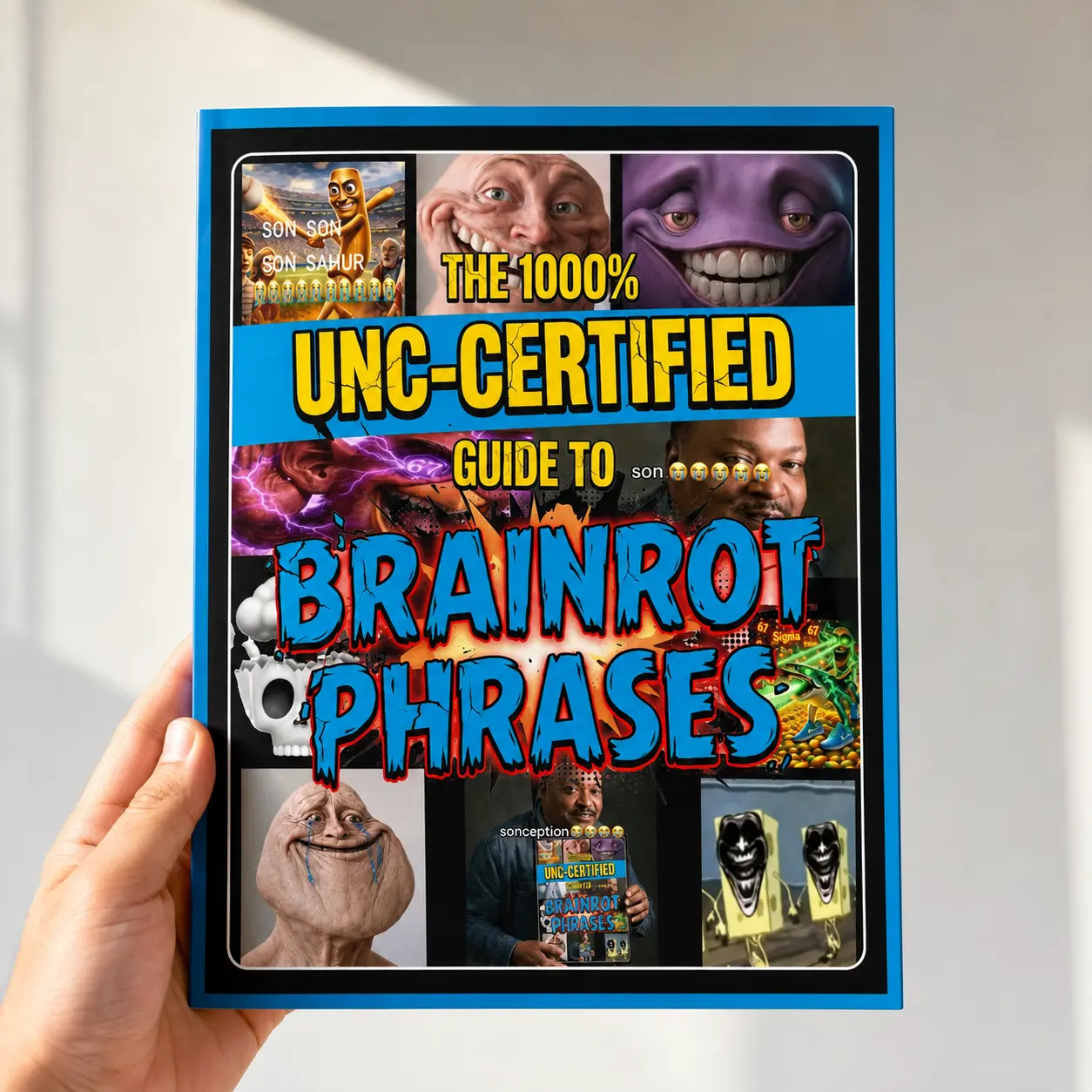 The 1000% Unc-Certified Guide To Brainrot Phrases Brainrot Dictionary Book, Funny Gen Alpha Slang Guide,Paperback Gift for Teens and Kids