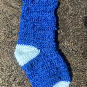 Handmade Crochet Christmas Stocking for Home Decor