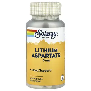 Solaray Lithium Aspartate, 5 mg, 100 VegCaps