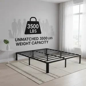 XUKIL Bed Frame- 14Inches, Twin Full Queen King Size with Storage Space Under Frame ，Heavy Duty Metal Platform Bed Frames , Sturdy Steel Slat Support