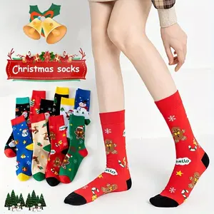 30pcs Christmas Socks Set, Festive Design Variety, Soft Cotton Blend Material, Ideal Holiday Gift for Family & Friends