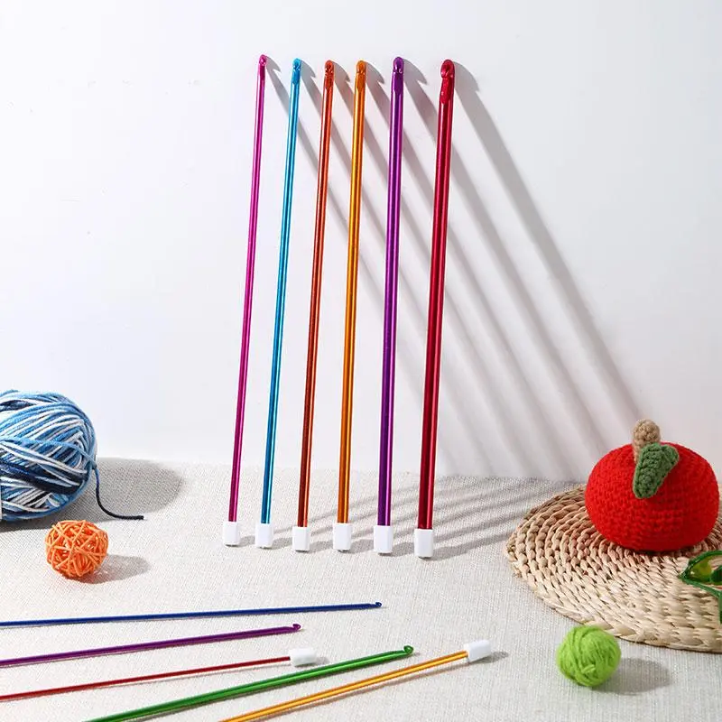 11pcs/set Long Crochet Hook Set, Crochet Needle For Crocheting, Knitting, Crochet Supply Tool Set, Knitting Supplies For Beginner, Crocheter & Knitter, Beginner Friendly Knitting, Crochet Tools
