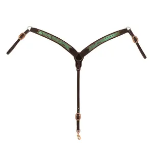 Weaver Leather Turquoise Croc Contoured Breast Collar - Premium Western Horse Tack