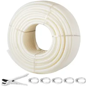 fathersdaygift  VEVOR PEX Pipe, 1 Inchx 500 FT PEX Tubing, Non Oxygen Barrier White PEX-B Pipe, Flexible PEX Water Line for RV Sewer Hose, Plumbing, Radiant Heating