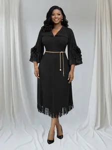 CRZ Miyaki Tassel Slimming Dress SH-0244