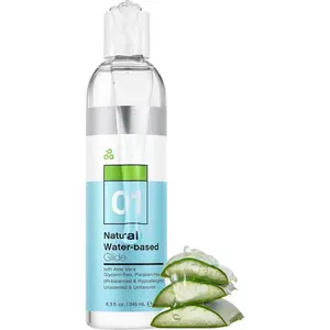 Waterbased Lube 8.3 Fl Oz.Personal Lubricant w/Aloe & Vitamin E, Hypoallergenic, Free of Paraben&Glycerin&PEGs, PH-Balanced, Natural Smooth Slippery Glide Gel for Couples, Men, Women