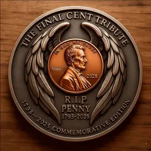 Historical Commemorative Coin, Final Minute Collectible Token, United States Memorabilia, Ideal for History Enthusiasts & Collectors